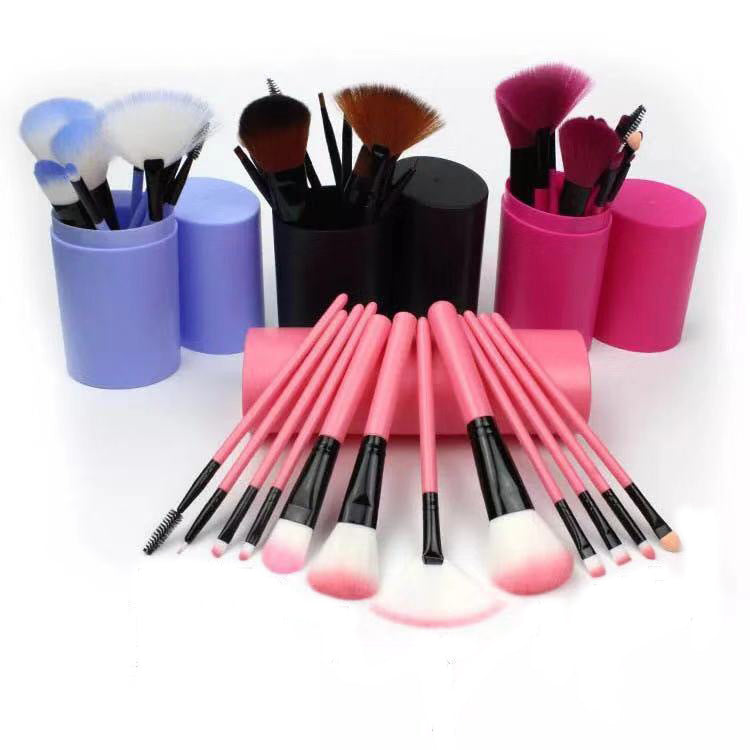 12Pcs Makeup Brush Set for Face & Eyes