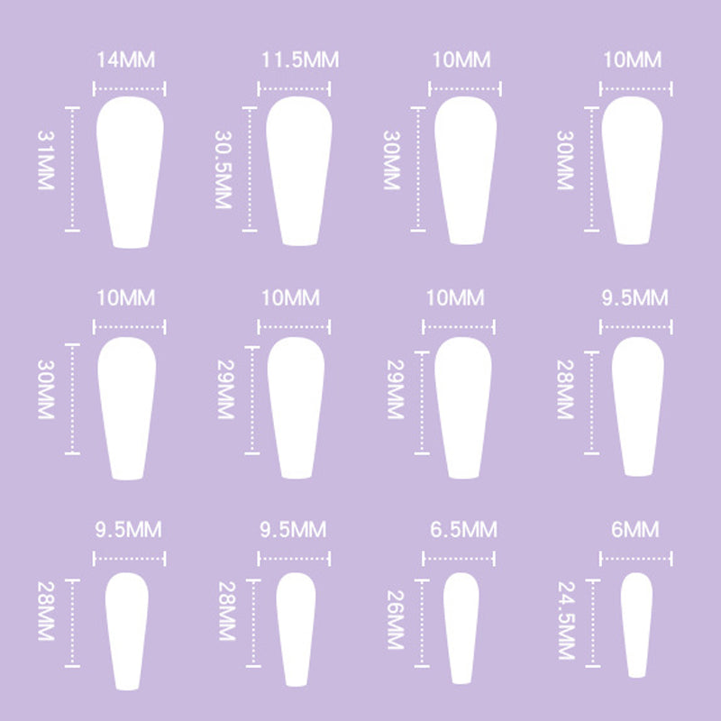 Detachable Artistic Press-On False Nails