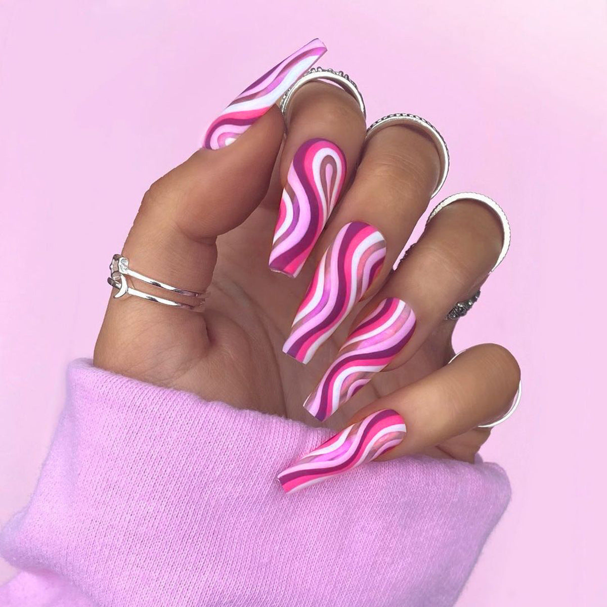 Detachable Artistic Press-On False Nails