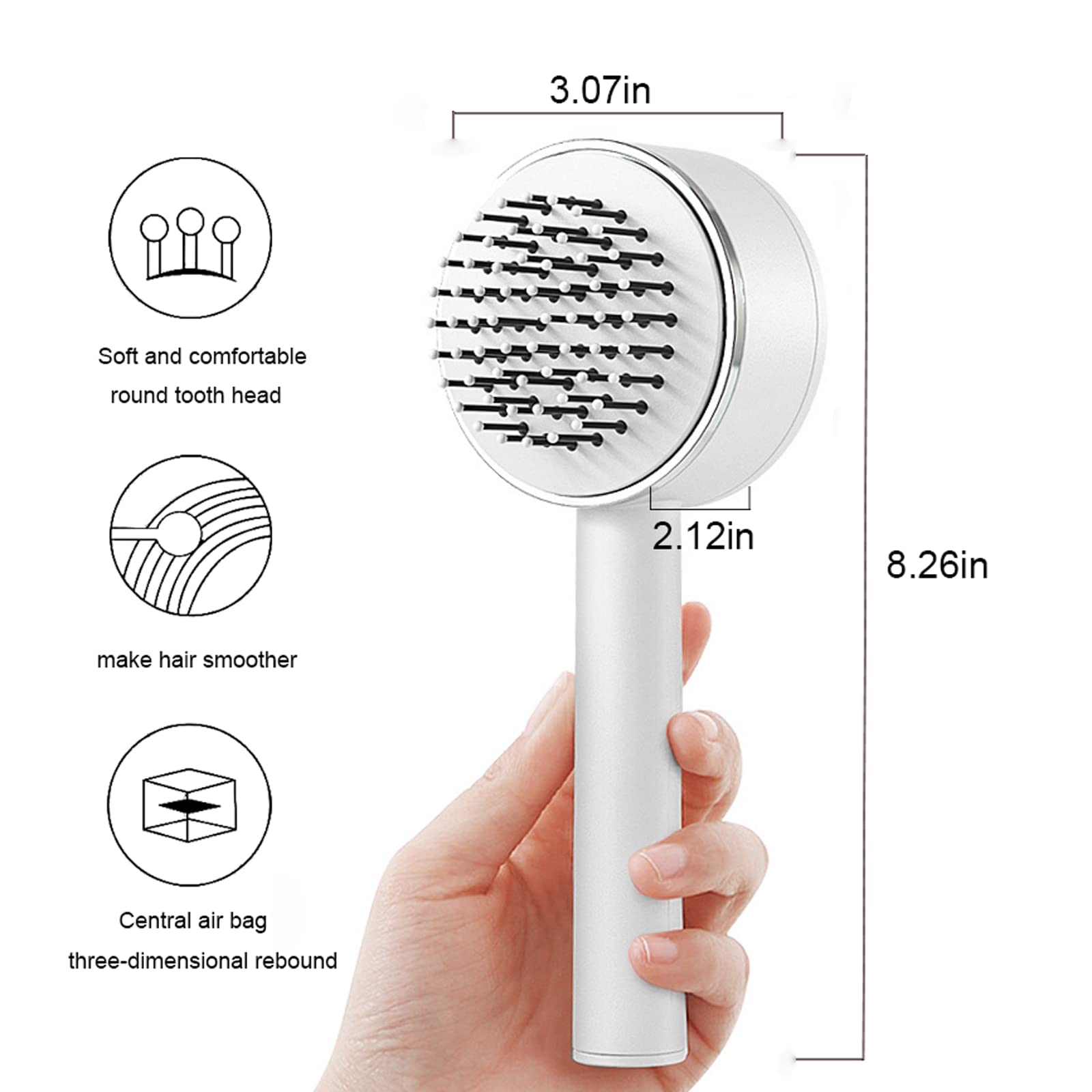 Self-Cleaning Anti-Static Hair Brush for Women