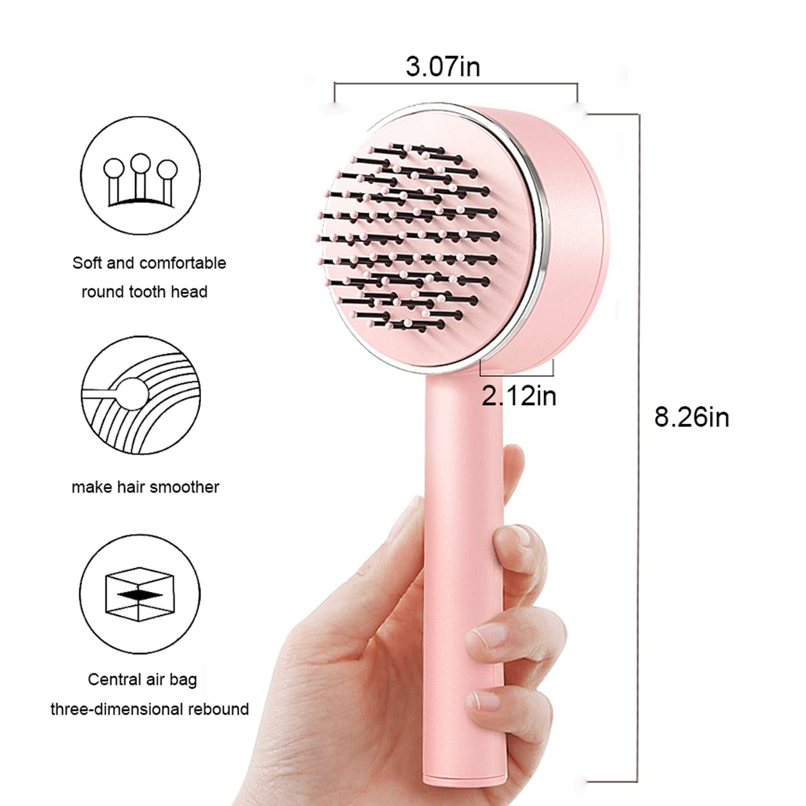 Self-Cleaning Anti-Static Hair Brush for Women