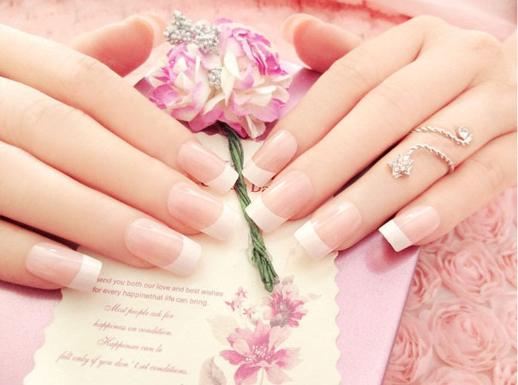 Long French Nail Art Press-On Nails