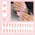 Heart Stripe Press-On Nails for Women
