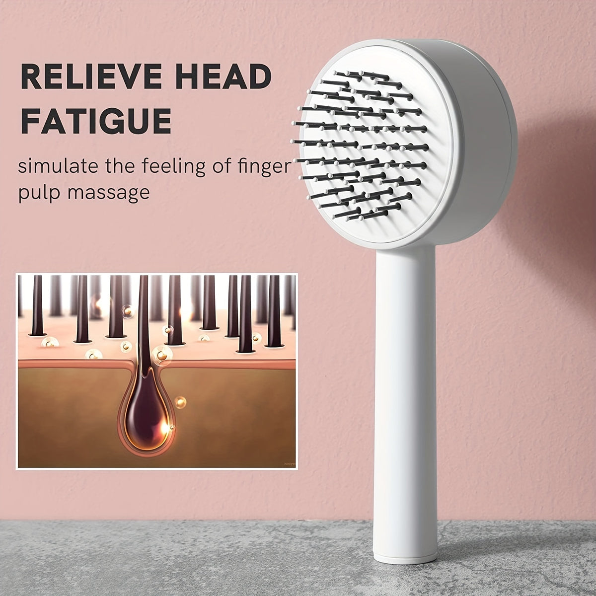 Self-Cleaning Anti-Static Hair Brush for Women